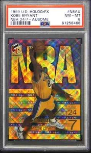 1999 Upper Deck HoloGrFX NBA 24/7 #N8AU Kobe Bryant Ausome PSA 8 - Picture 1 of 2
