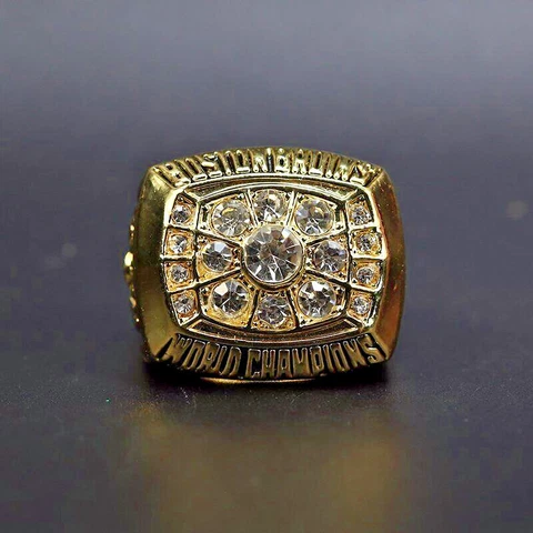 1972 Boston Bruins Bobby Orr Stanley Cup Championship Ring Gold Plated Fan Rings Cover