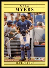 1991 Fleer Greg Myers Baseball Cards #182