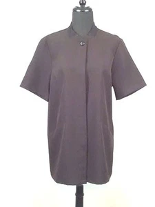 Women's Salon Housekeeping Smock Tunic Lady Edwards Med Size 12 Brown NWT  - Picture 1 of 12