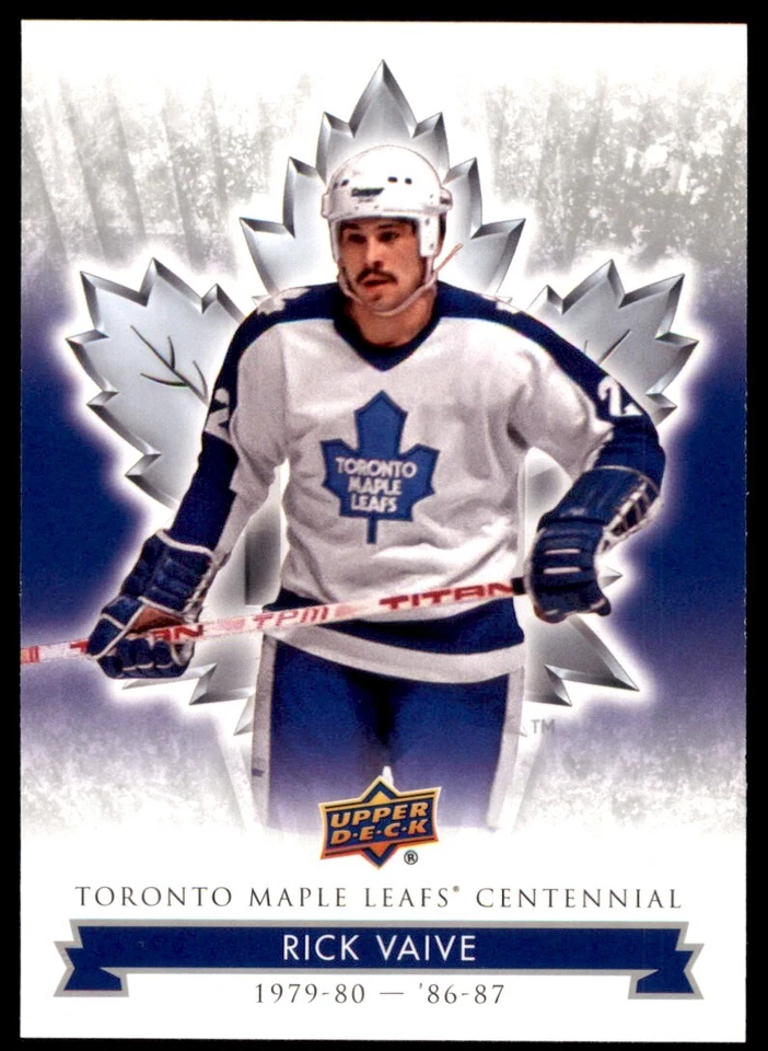 2017-18 Upper Deck Toronto Maple Leafs Centennial Base Rick Vaive #1 - Image 1 of 2