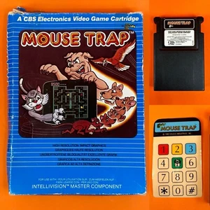 Intellivision Mousetrap Mouse Trap By Exidy Game In Box With Overlay Working - Picture 1 of 8