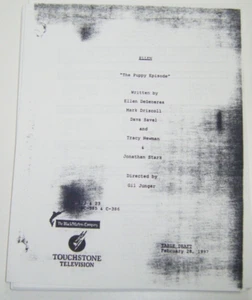 Ellen 'The Puppy Episode' Script Screenplay By Ellen DeGeneres - Picture 1 of 2