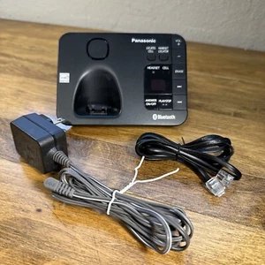 Panasonic KX-TGE260 Cordless Phone Base Unit with Power Supply Black Bluetooth - Picture 1 of 5