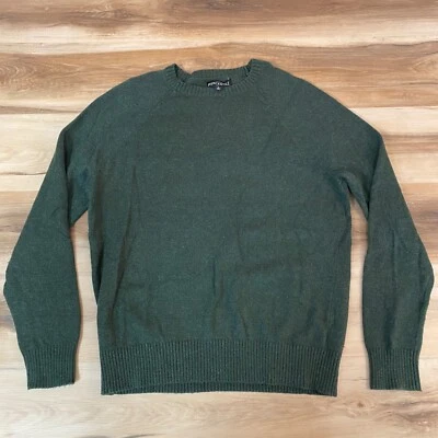 J Crew Sweater Mens Large Crewneck Green Wool Nylon Knit Mercantile Stretch - Image 1 of 4