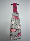 Hanging Double Kitchen Gray Towel Pink Crocheted Valentine’s Day Wine Bottles