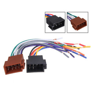 2x Universal Car Stereo Female Socket Radio ISO Wire Harness Adapter Connector,