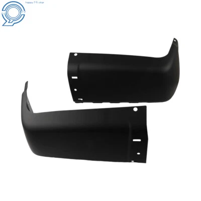 Rear Bumper End Caps Fit For Chevy Silverado 1500 2007-2013 Set (LH＆RH) Black - Imagem 1 de 4