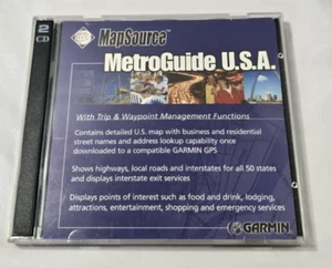 1999 Garmin MetroGuide U.S.A Ver 3.0.-MapSource CD-ROM (Win95,98/NT 4.0) 2 discs - Picture 1 of 8