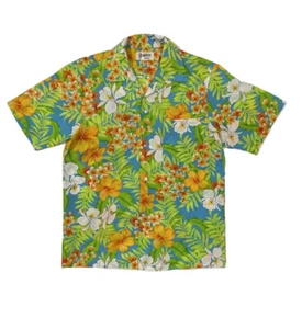 Vintage Original Hawaiian Shirt Keliis Of Hawaii Hibiscus Cocktail Floral Aloha - Picture 1 of 7