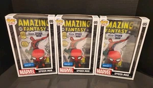 Funko POP! Comic Cover #05 AMAZING FANTASY SPIDER-MAN x3 - Picture 1 of 2