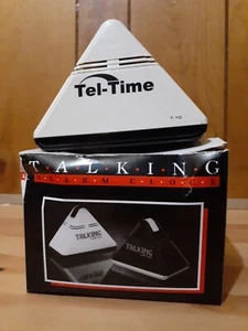 Vintage Tel-Time T-10 Talking Alarm Clock Triangle Pyramid - Picture 1 of 7
