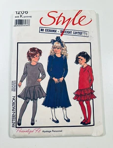 Vintage Style Sewing Pattern 1206 Girl’s Pullover Dress- Sizes 3,4,5- Uncut 1986 - Picture 1 of 7