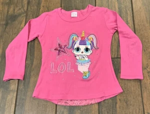 Children Girls Hot Pink Long Sleeve Embroidered Shirt Size 8 GUC - Picture 1 of 5