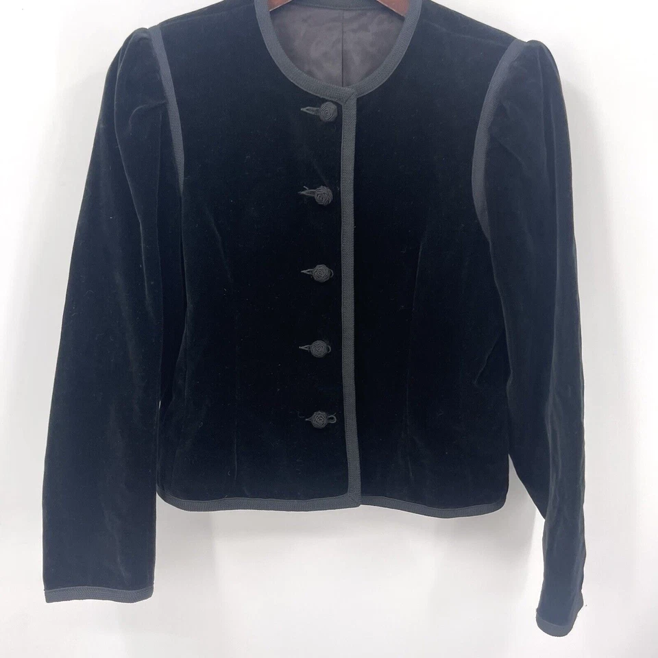 Blazer de terciopelo vintage Neiman Marcus para mujer 8 botones delanteros Cottagecore Quiet Lux Foto 1 de 4