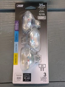 (3-Pk) Feit Electric Track Light Led Flood Light Bulb 35-W Equivalent MR16 GU5.3 - Picture 1 of 2