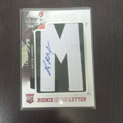Kevin Minter 2013 Panini Prominence Rookie Class Letter Auto Patch /204 Cardinal - Image 1 of 3