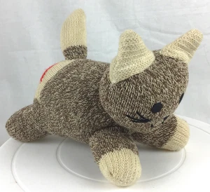 Socke Kitty Plüschtier rote Fersensocke Made in USA ca. 8 Zoll x 6 Zoll x 6 Zoll seltene Rarität - Bild 1 von 11