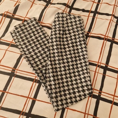 H&M Houndstooth Design Leggings Size 8 Black And White Great Condition - Image 1 of 3