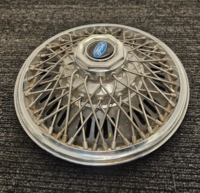 Tapacubos Ford 13" radios de cable cubierta de rueda tapacubos antiguo para 1984-1985 Tempo *USADO Foto 1 de 4