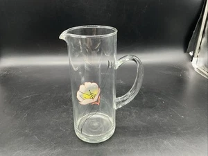 Vtg Hand Blown Hand Painted Cocktail Pitcher 8 3/4” T - Picture 1 of 5