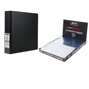 BCW 4-Pocket Pages 100pk + 2" Black Album | Archivmappe für Karten & Fotos - Bild 1 von 6
