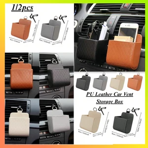 Car Storage Bag Phone Holder Car Air Vent Organizer Box Small Mounting Bracket - Picture 1 of 9