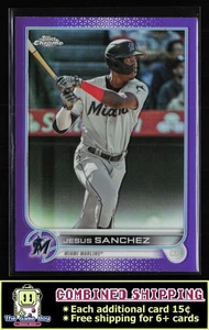 2022 Topps Chrome Update Purple Refractor #USC49 Jesus Sanchez Miami Marlins - Picture 1 of 2