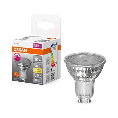 Osram LED PAR16 Glas Reflektor 4,5W=50W GU10 350lm Warmweiß 2700K Ra>90 DIMMBAR - Bild 1 von 4