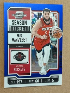2023-24 Contenders Optic FRED VanVLEET #1 Blue Prizm SP /99 Houston Rockets - Bild 1 von 2