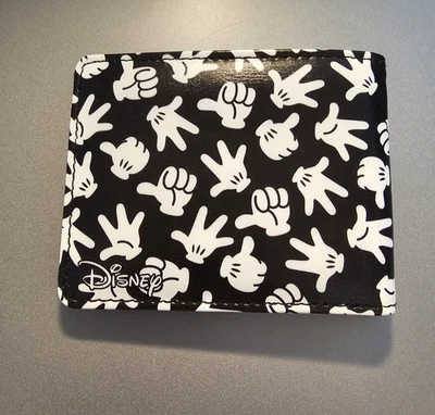 Buckle-Down Men's Bi-fold Wallet -  Awesome Disney Mickey Mouse Hands Print! - Image 1 of 4