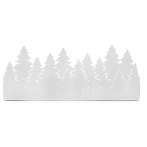 Bandeja blanca galvanizada para decoración de granja para árbol de Navidad 16x4x6 pulgadas - Imagen 1 de 9