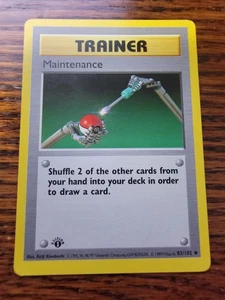 Pokemon Maintenance Base Set 1st Edition Shadowless 83/102 LP - Picture 1 of 3