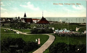 Vintage Massachusetts MA Postcard Oak Bluffs on Martha's Vineyard Cottage City - Picture 1 of 3