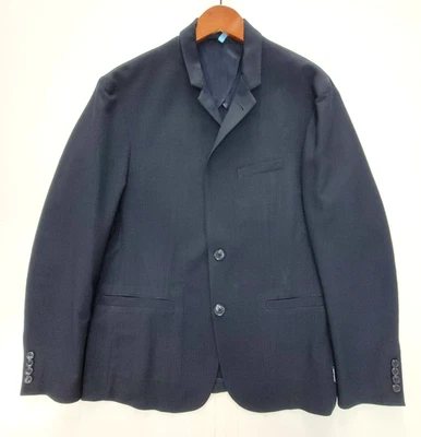 AX Armani Exchange Summer Stretch Textured Blazer Sport Jacket Navy 42 Reg - Image 1 of 4