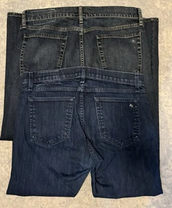 (2) Pantalones de mezclilla ajustados Rag & Bone para hombre edición estándar calce 2 33 34 x 28" entrepierna, par - Imagen 1 de 7