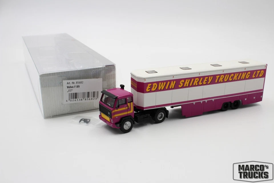 Brekina Volvo F89 Edwin Shirley Trucking LTD. (UK) No. 85682 1:87 /BRN1066 - Image 1 of 1