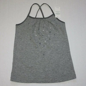 Gap Kids Girl's Modern Dance Gray with Silver Stars Tank Top size 4 NWT - Picture 1 of 1