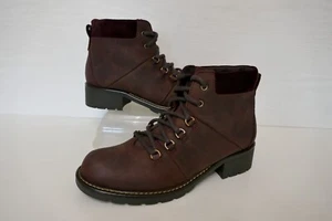 NEW W.BOX CLARKS ORINOCO DEMI BURGUNDY NUBUCK LEATHER HIKER ANKLE BOOTS UK 4 STD - Picture 1 of 17
