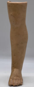 Creepy Doll Part Ceramic Bisque Leg Halloween Prop 8” Tall