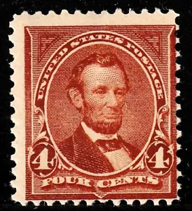 #280 US 4 CENT ORANGE BROWN-MINT-LINCOLN-MINT-N/H-FINE-VF - Picture 1 of 1