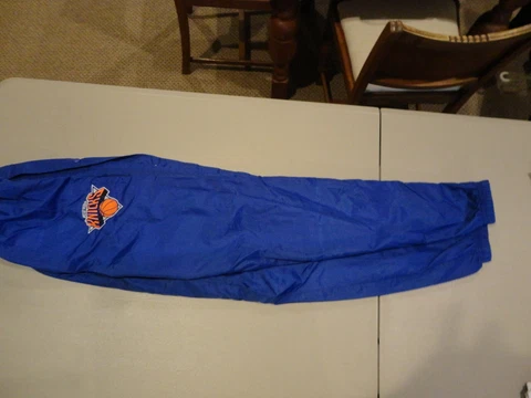 Vtg 90'S Blue Logo Athletic New York Knicks Snap Away Warm Up Pants Men XL 65-35 Cover