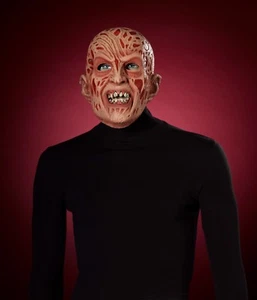 FREDDY KRUEGER VINYL MASK HORROR ADULT HALLOWEEN COSTUME ACCESSORY - Picture 1 of 1