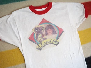 VTG 80s ET Extraterrestrial Movie Promo White USA 50/50 Distress Ringer Tee XS - Picture 1 of 9