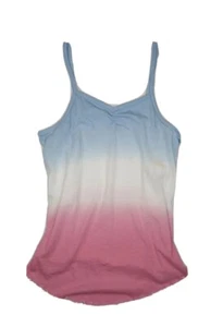 New SO Girls Pink White and Blue Strappy Tank Top Sz L (10/12) - Picture 1 of 6