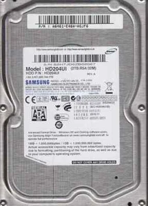 2TB SAMSUNG HDD HD204UI EcoGreen F4 2000GB Server Computer Disk Drive Festplatte - Afbeelding 1 van 3