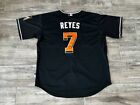 Miami Marlins Jose Reyes #7 Baseball Majestic MLB Jersey Black Size 52