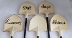 Lot of 5 Ganz Herb Marker Stakes Resin Shovel Printed Plant Names 8.5 in New