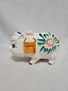 Salvadanaio antropomorfo vintage Nasco Giappone con gettone jackpot prestito S&L - Foto 1 di 9