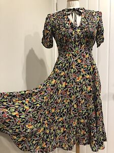 Polo Ralph Lauren Floral Dress, Silk Blend UK 8, Rrp £359, BNWT